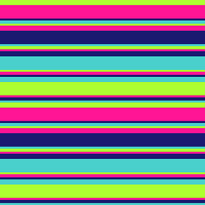[ Thumbnail: Light Green, Deep Pink, Midnight Blue, and Turquoise Colored Lines Pattern Framed Print ]