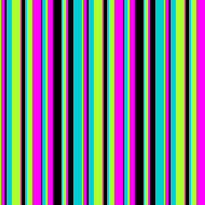 [ Thumbnail: Light Green, Fuchsia, Black, and Dark Turquoise Colored Lined Pattern Duvet Cover ]