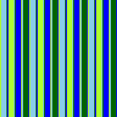 [ Thumbnail: Light Green, Sky Blue, Dark Green, and Blue Colored Lines Pattern Acrylic Print ]