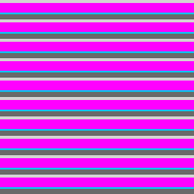 [ Thumbnail: Light Grey, Fuchsia, Deep Sky Blue, and Dim Grey Colored Stripes Pattern Art Print ]