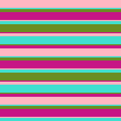 [ Thumbnail: Light Pink, Turquoise, Green, and Violet Colored Stripes Pattern Jigsaw Puzzle ]