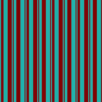 [ Thumbnail: Light Sea Green and Maroon Colored Pattern of Stripes Acrylic Print ]
