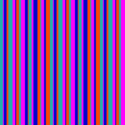 [ Thumbnail: Light Sea Green, Fuchsia, Blue, and Red Colored Pattern of Stripes Shower Curtain ]