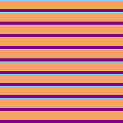 [ Thumbnail: Light Sky Blue, Brown, and Purple Colored Lines Pattern Wood Print ]