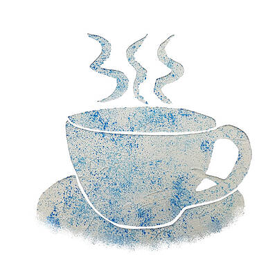  Mixed Media - Light Sky Blue coffee Print by Isla Mavellie