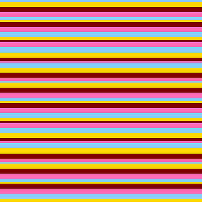 [ Thumbnail: Light Sky Blue, Yellow, Maroon, and Hot Pink Colored Lined/Striped Pattern Duvet Cover ]