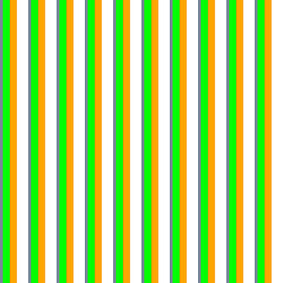 [ Thumbnail: Light Slate Gray, Lime, Orange, and White Colored Pattern of Stripes Art Print ]