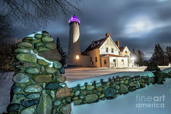 Lighthouse Point Iroquois Full Moon -2684 by Norris Seward Lighthouse Point Iroquois Full Moon -2684 by Norris Seward