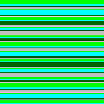 [ Thumbnail: Lime, Aqua, Dark Green, and Grey Colored Stripes Pattern Acrylic Print ]