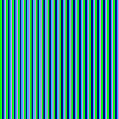 [ Thumbnail: Lime, Dark Blue, Deep Sky Blue, and Violet Colored Pattern of Stripes Acrylic Print ]