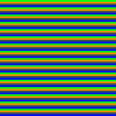[ Thumbnail: Lime, Dark Orange, Dark Slate Gray, and Blue Colored Lined Pattern Framed Print ]