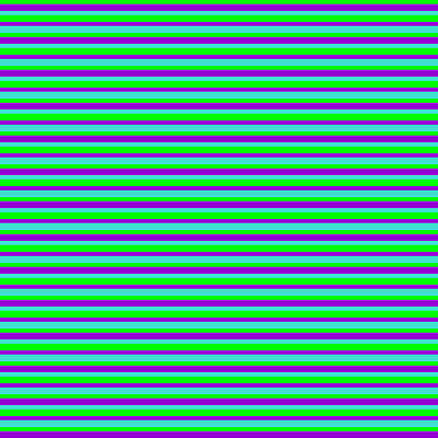 [ Thumbnail: Lime, Dark Violet, and Turquoise Colored Stripes/Lines Pattern Acrylic Print ]
