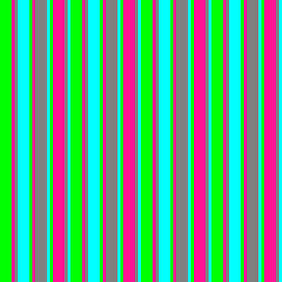 [ Thumbnail: Lime, Deep Pink, Gray, and Aqua Colored Lines/Stripes Pattern Duvet Cover ]