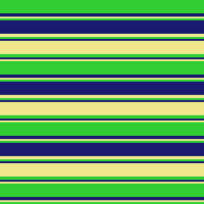 [ Thumbnail: Lime Green, Midnight Blue, and Tan Colored Lines/Stripes Pattern Fleece Blanket ]