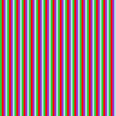 [ Thumbnail: Lime Green, Red, Dark Orchid, and Powder Blue Colored Pattern of Stripes Duvet Cover ]