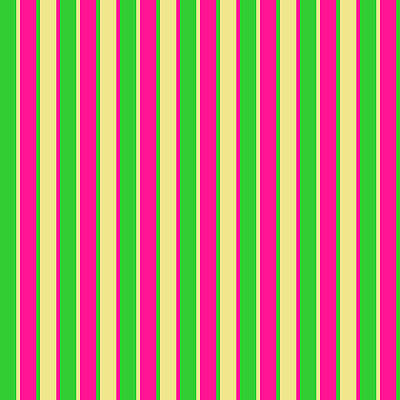 [ Thumbnail: Lime Green, Tan, and Deep Pink Colored Lines/Stripes Pattern Fleece Blanket ]