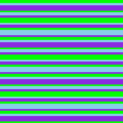 [ Thumbnail: Lime, Sky Blue, and Purple Colored Striped/Lined Pattern Throw Pillow ]