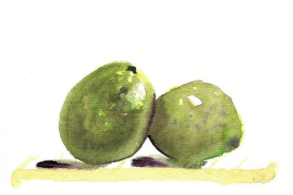 Wall Art - Painting - Limes on Table by AList Art Gallery