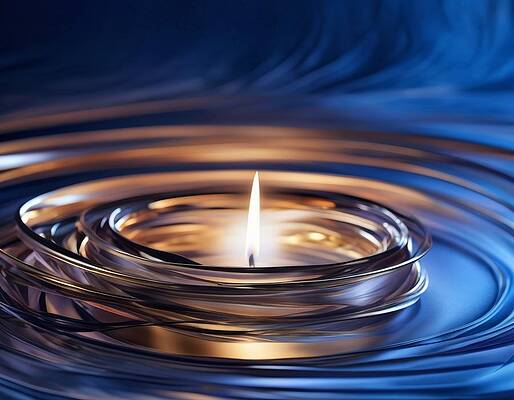 Wall Art - Digital Art - Liquid Flame by Eris And AI