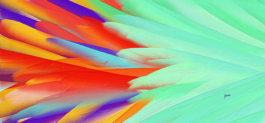 Wall Art - Painting - Little Wing - Colorful Modern Large Abstract Wall Art Painting by iAbstractArt