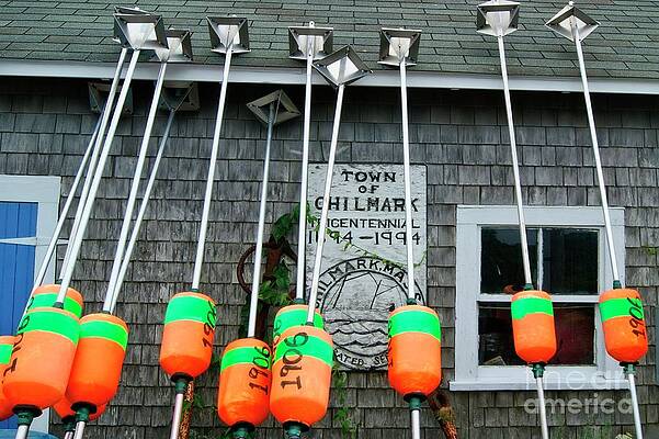 Lobster buoys at Chilmark by David Birchall Lobster buoys at Chilmark by David Birchall