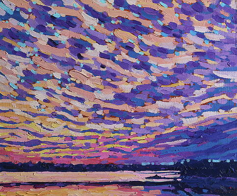 Wall Art - Painting - Lofty Altocumulus Singleton Sunset by Phil Chadwick