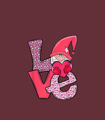  Digital Art - Love Nana Life Heart Grome Valentines Day Lover Woman by Sukhri Ainsl