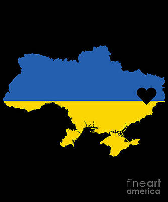 Love Ukraine Gift Ukrainian Pride Heart by J M Love Ukraine Gift Ukrainian Pride Heart by J M