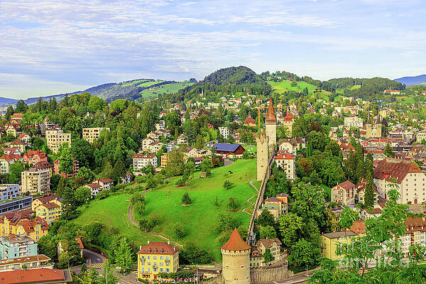 Lucerne aerial city walls by Benny Marty Lucerne aerial city walls by Benny Marty