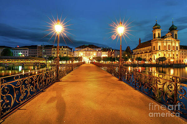 Lucerne Rathaussteg bridge by Benny Marty Lucerne Rathaussteg bridge by Benny Marty