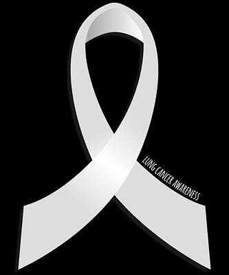 Wall Art - Digital Art - Lung Cancer Awareness Ribbon by Flippin Sweet Gear
