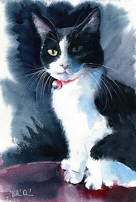 Black And White Cat Paintings Fine Art America