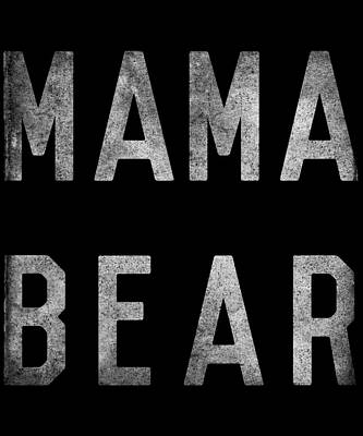 Wall Art - Digital Art - Mama Bear Retro by Flippin Sweet Gear