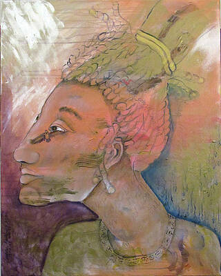 Wall Art - Painting - Man Dreaming of  the End of Violence by Feather Redfox
