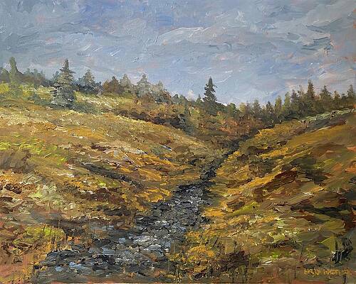Wall Art - Painting - Manifest Creek by Larry Whitler