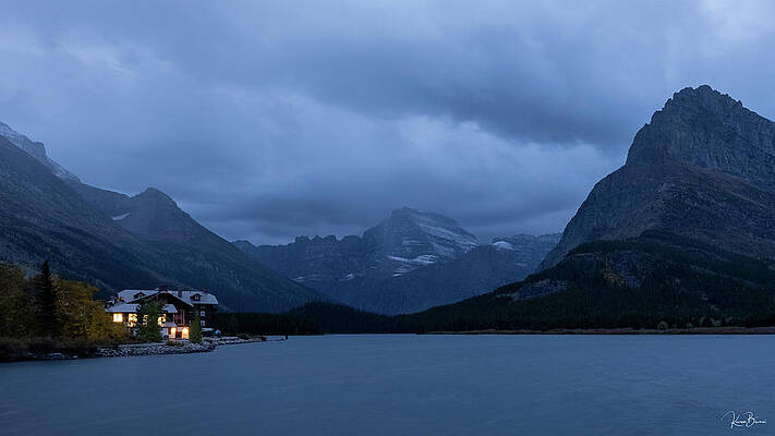 Many Glacier at Blue Hour Signed by Karen Biwersi Many Glacier at Blue Hour Signed by Karen Biwersi