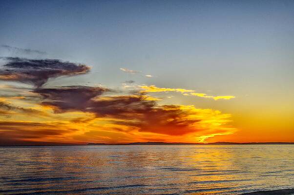 Wall Art - Photograph - Marbella Sunset and darkening cloud by Murray Croft