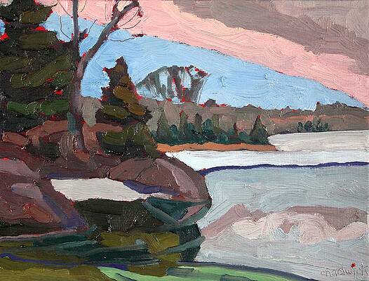 Wall Art - Painting - March Morning Jim Day Rapids by Phil Chadwick