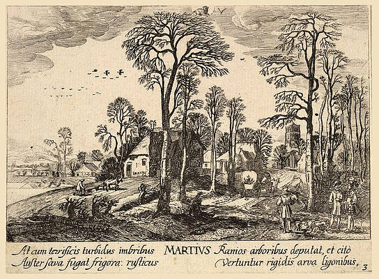 March Print by Wenceslaus Hollar