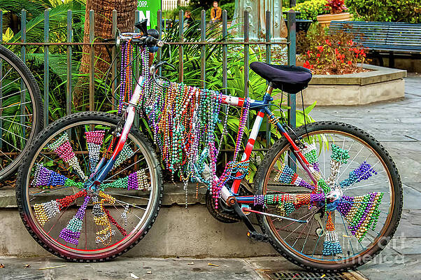 Mardi Gras Bike NOLA by Kathleen K Parker Mardi Gras Bike NOLA by Kathleen K Parker
