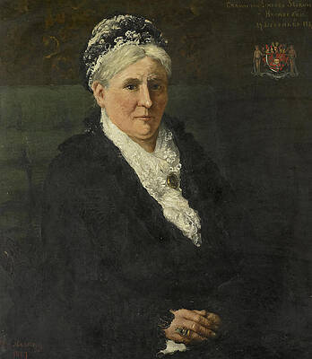 Maria Hermina Heemskerk. Spouse of Menno David Graaf van Limburg Stirum Print by Hendrik Willem Mesdag