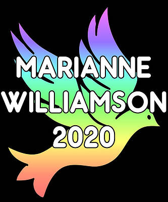 Wall Art - Digital Art - Marianne Williamson For President 2020 Rainbow Dove by Flippin Sweet Gear