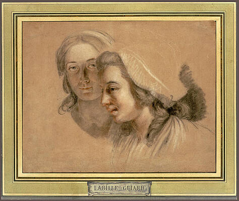 Marie Gabrielle Capet and Marie Marguerite Carreaux de Rosemond Print by Adelaide Labille-Guiard