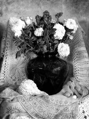 Marigolds and Gourd by Sandra Selle Rodriguez Marigolds and Gourd by Sandra Selle Rodriguez