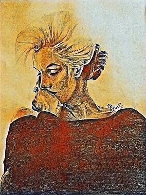 MARILYN - Black dress digital by Mike Gonzalez MARILYN - Black dress digital by Mike Gonzalez