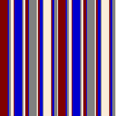 [ Thumbnail: Maroon, Blue, Gray, and Beige Colored Lined/Striped Pattern Duvet Cover ]