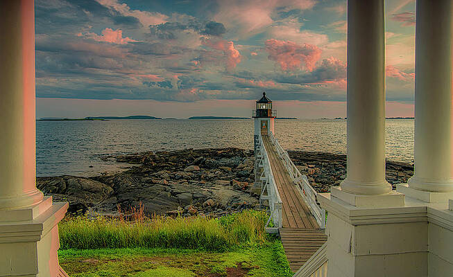 Marshal Point Lighthouse, View From the Porch by Marcy Wielfaert Marshal Point Lighthouse, View From the Porch by Marcy Wielfaert