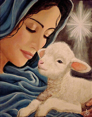 Wall Art - Painting - Mary Had a Little Lamb by Angela Brunson