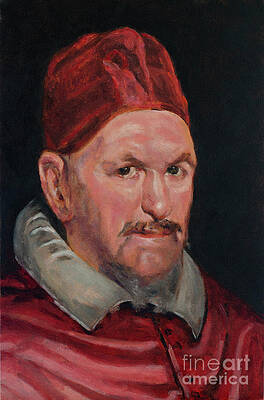 Master Copy of Detail of Portrait of Pope Innocent X by Diego Velazquez by Pablo Avanzini Master Copy of Detail of Portrait of Pope Innocent X by Diego Velazquez by Pablo Avanzini