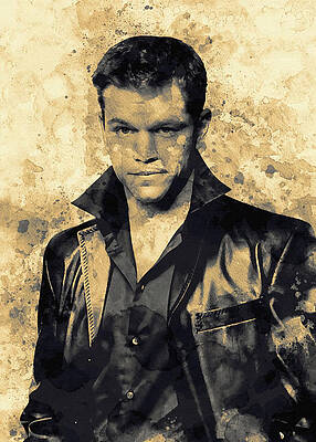 Matt Damon Poster  by Jeremy Tony